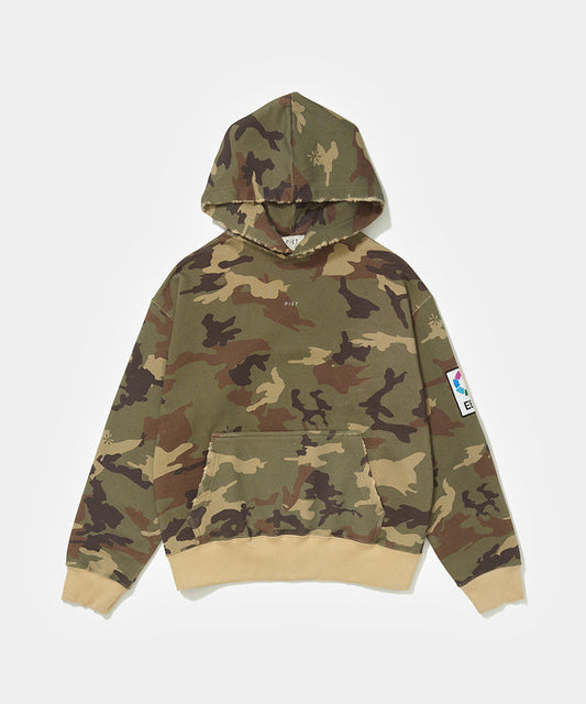 Camo Distressed Hoodie