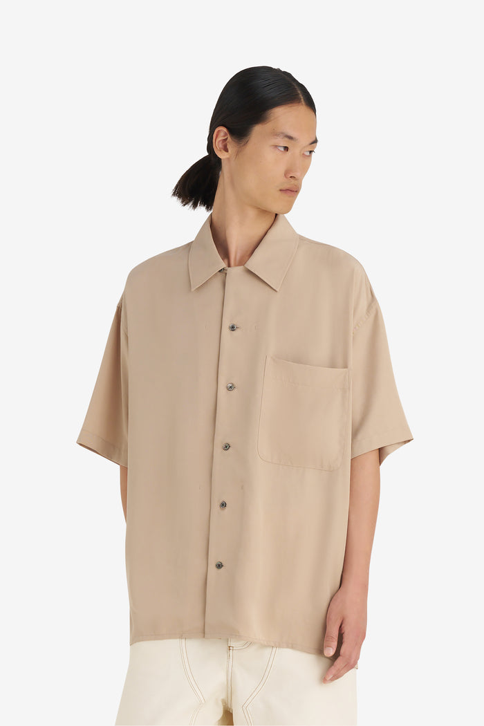 CAMP COLLAR SHIRT 42 / BEIGE