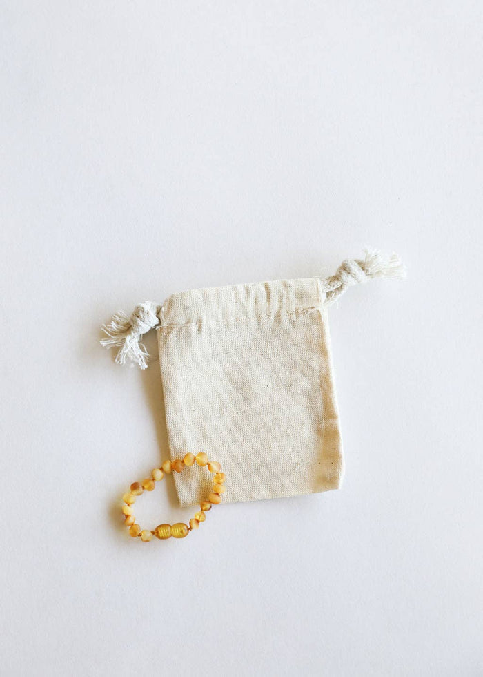 CanyonLeaf - Raw Honey Baltic Sea Amber || Beaded Anklet or Bracelet