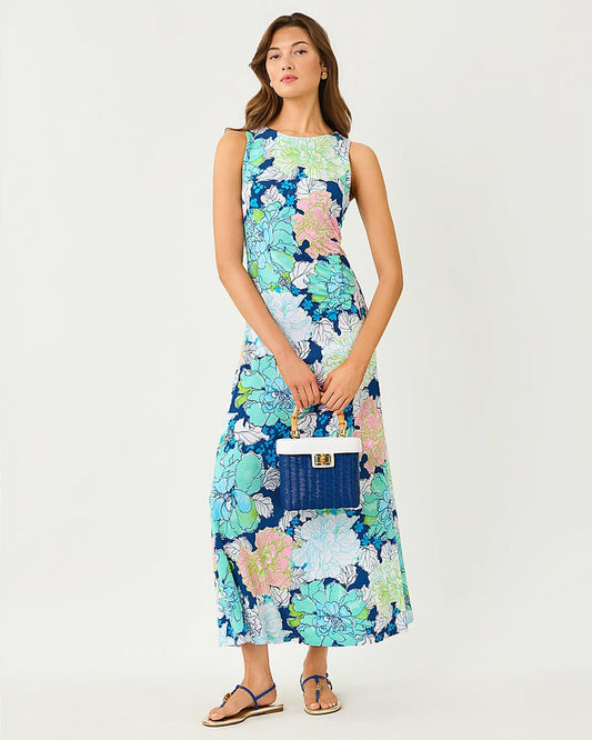 Lilly Pulitzer - Carolita Maxi Dress - Starlight Navy Tennessees Hibiscus