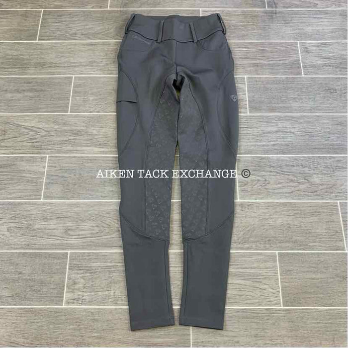 CAS Diamond Silicone Full Seat Compression Breeches, Grey, Size Medium