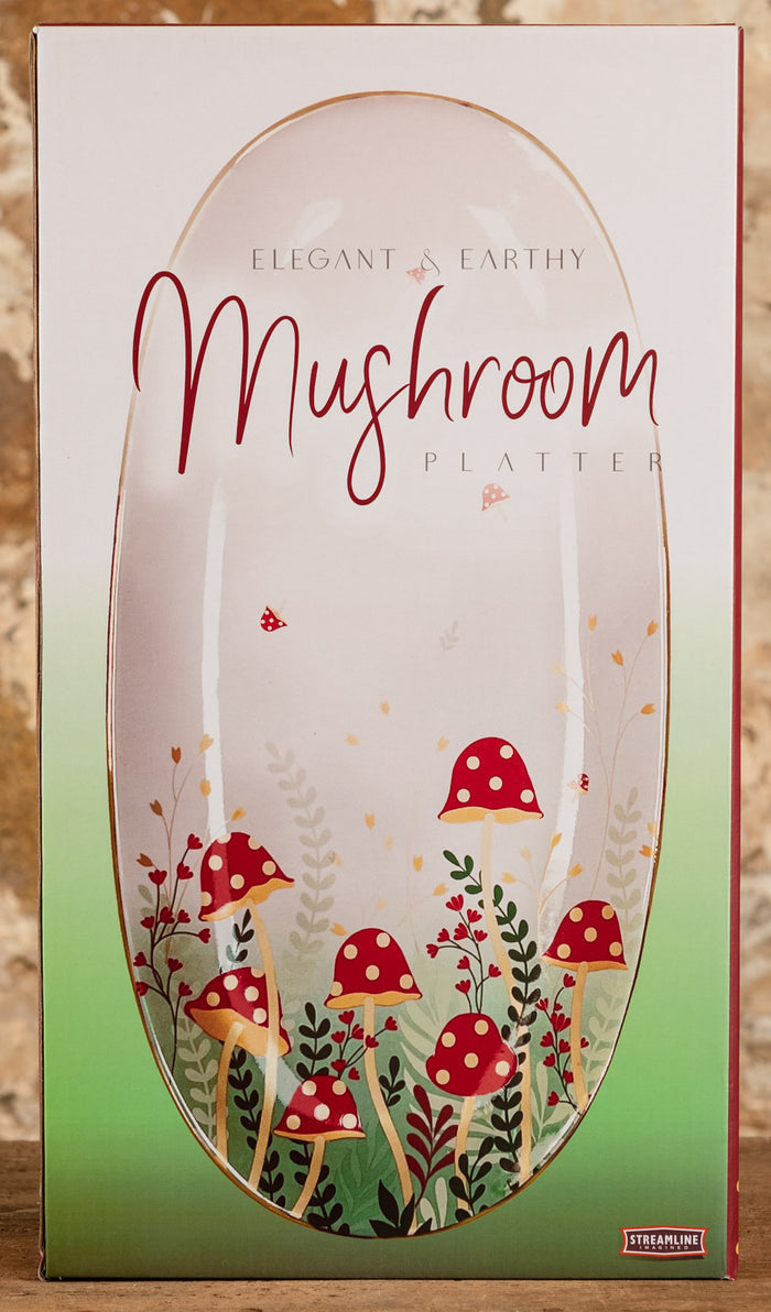 Ceramic Mushroom Serving Platter