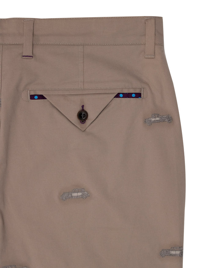 Charles Cars Embroidery Elephant Pants