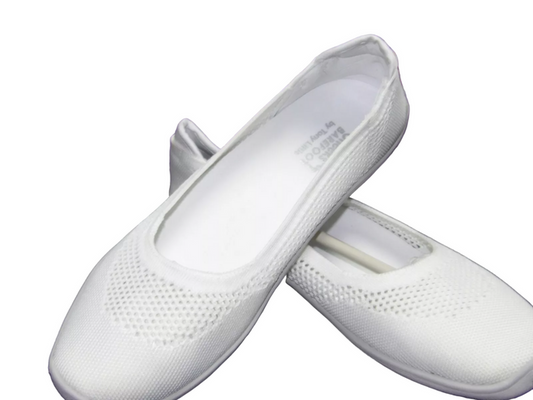 Cheeks Tony Little Cheeks Barefoot Ballerinas White