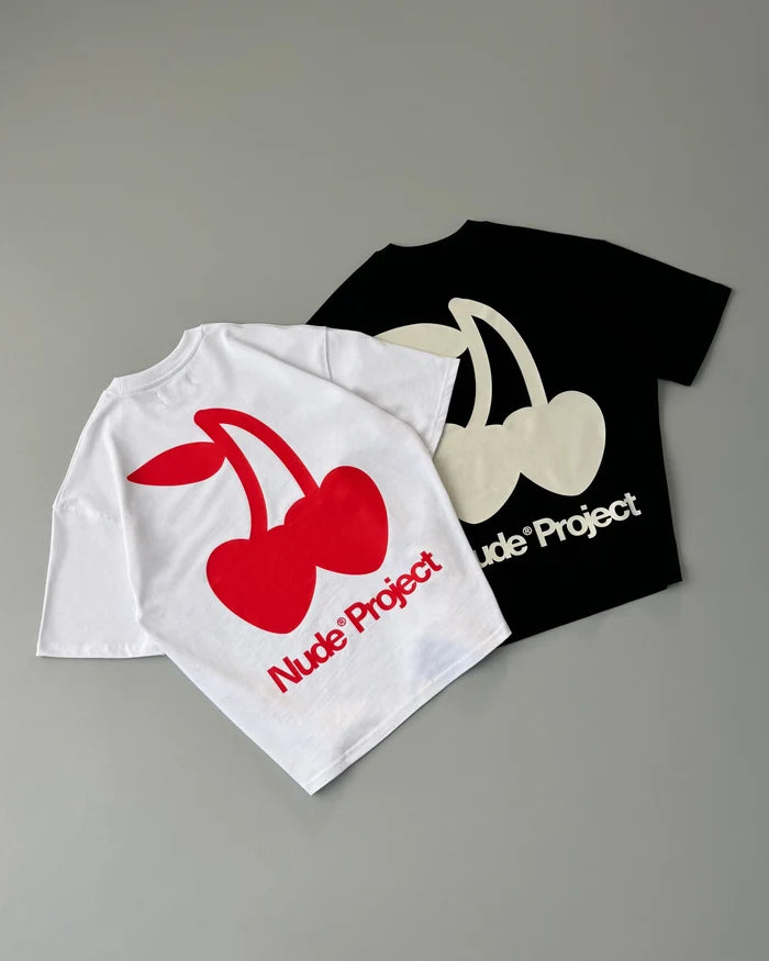 Cherry Logo Tee White