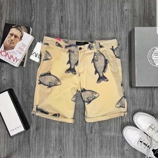 Chino Shorts - Off White Fish - Dubai Offers Today