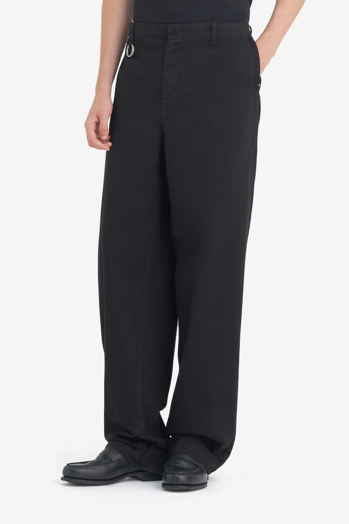 CHINO ZIP PANTS 42 / BLACK