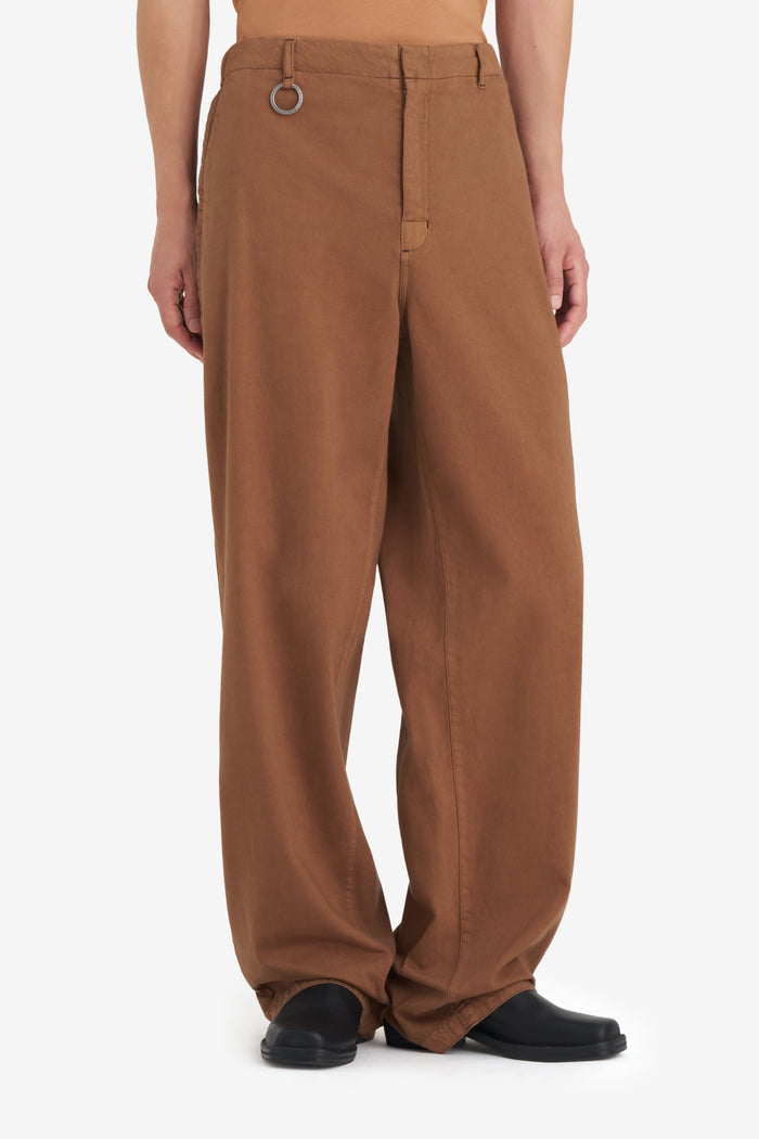 CHINO ZIP PANTS 42 / CAMEL