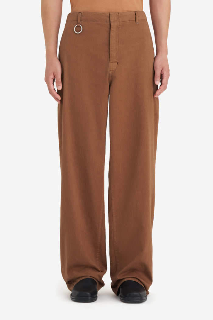 CHINO ZIP PANTS 42 / CAMEL