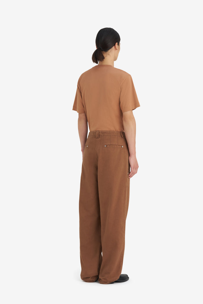 CHINO ZIP PANTS 42 / CAMEL