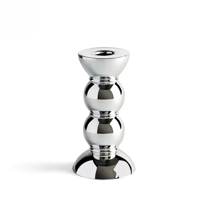 Chrome Bobbin Candlestick Medium