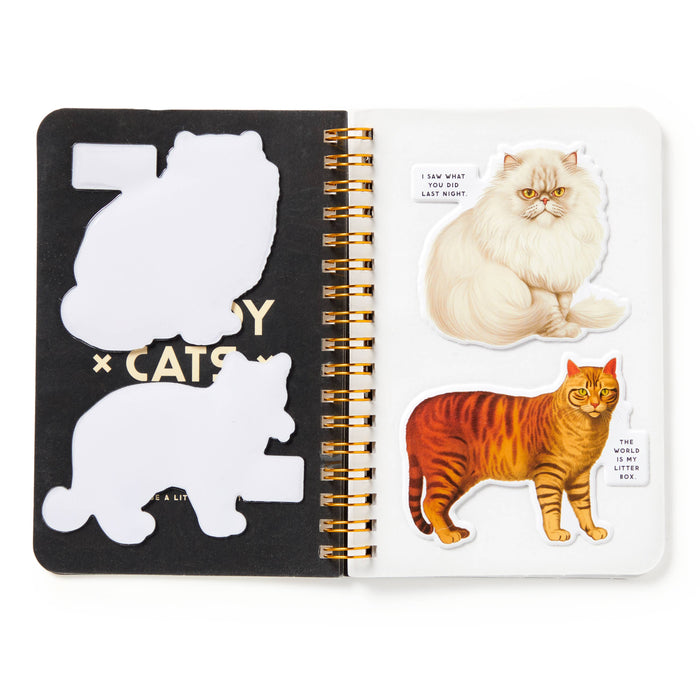 Chronicle Books - Brass Monkey Moody Cats Sticker Book