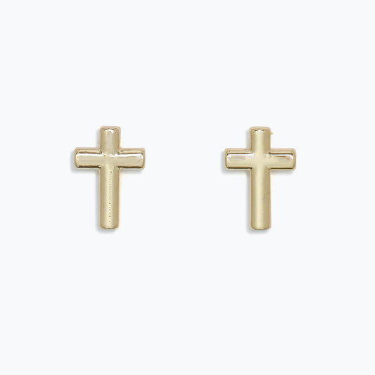 Classic Gold Cross Earrings