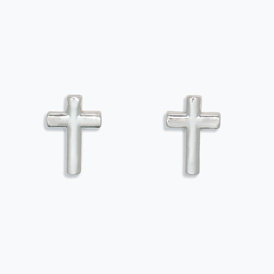 Classic Silver Cross Earrings