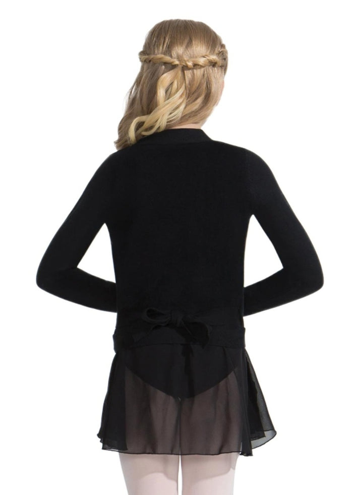 Capezio CK10949C youth wrap sweater in black