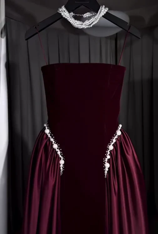 Classy A Line Strapless Sleeveless Lace Up Sweep/Brush Train Prom Dresses