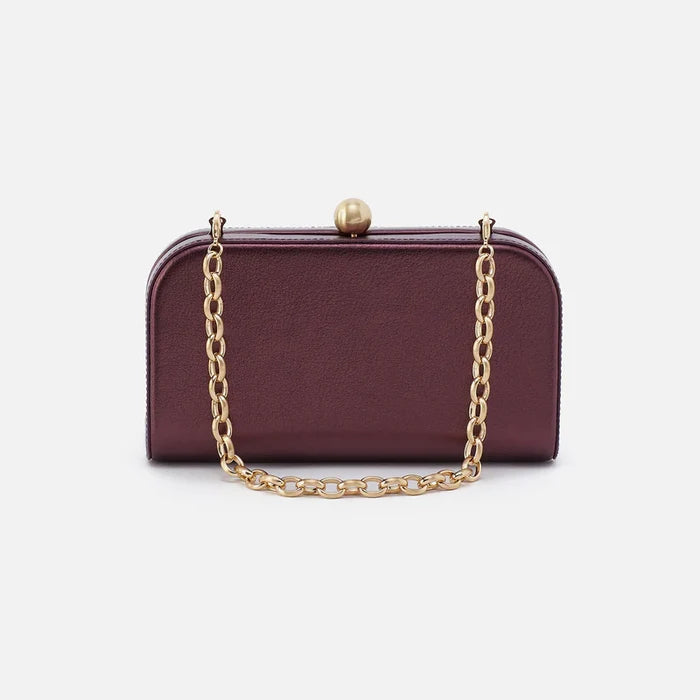 Hobo - Lauren Minaudiere - Metallic Leather - Frosted Plum - Findlay Rowe Designs