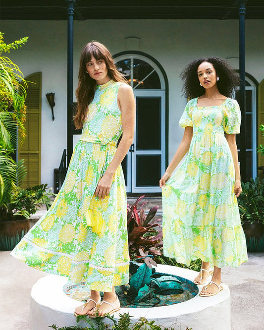 Lilly Pulitzer - Colman Midi Dress - Crocodile Green Mumbo Jumbo