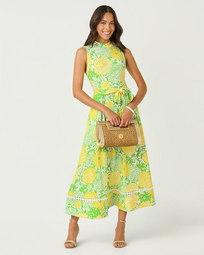 Lilly Pulitzer - Colman Midi Dress - Crocodile Green Mumbo Jumbo