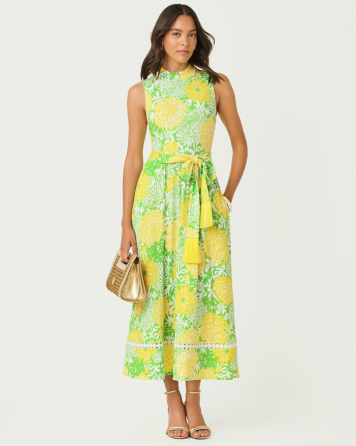 Lilly Pulitzer - Colman Midi Dress - Crocodile Green Mumbo Jumbo