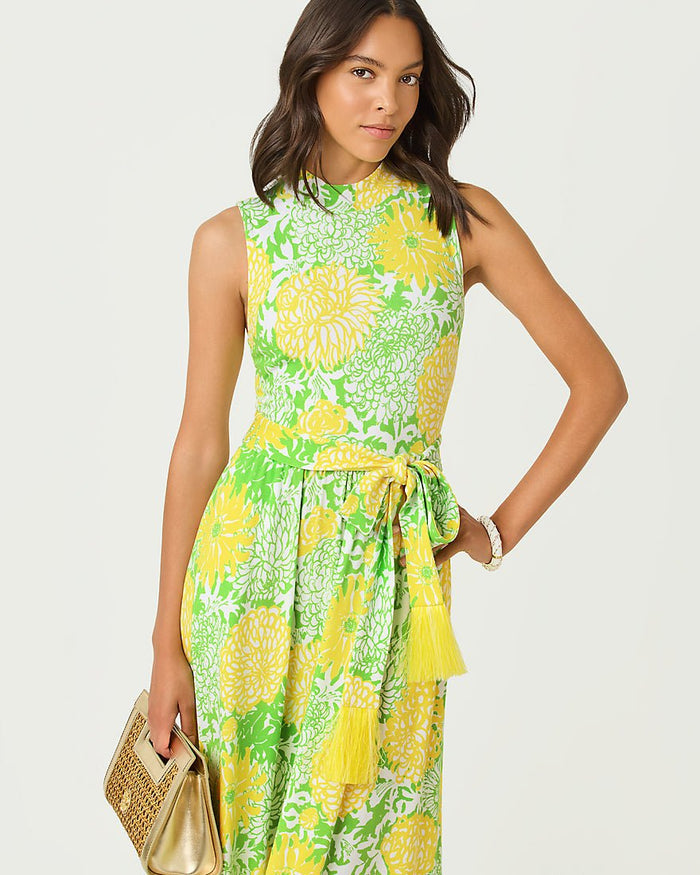 Lilly Pulitzer - Colman Midi Dress - Crocodile Green Mumbo Jumbo