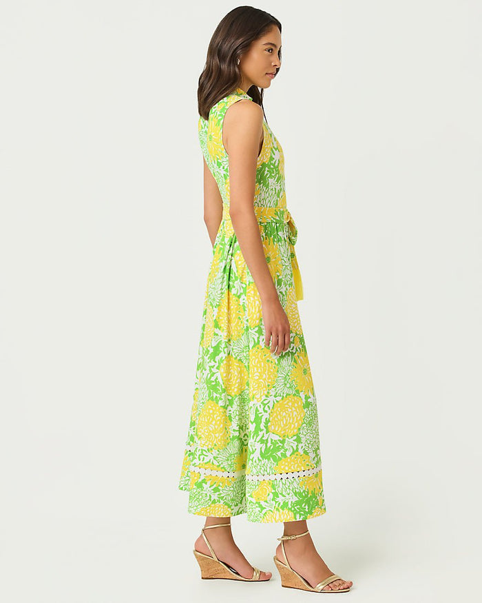 Lilly Pulitzer - Colman Midi Dress - Crocodile Green Mumbo Jumbo