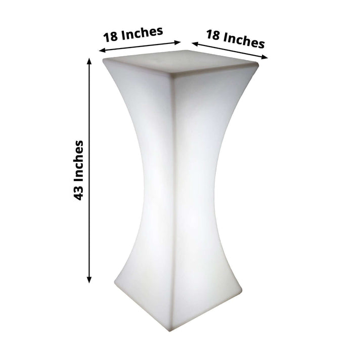 Illuminated decorative table lamp, 18x18 inches, height 43 inches