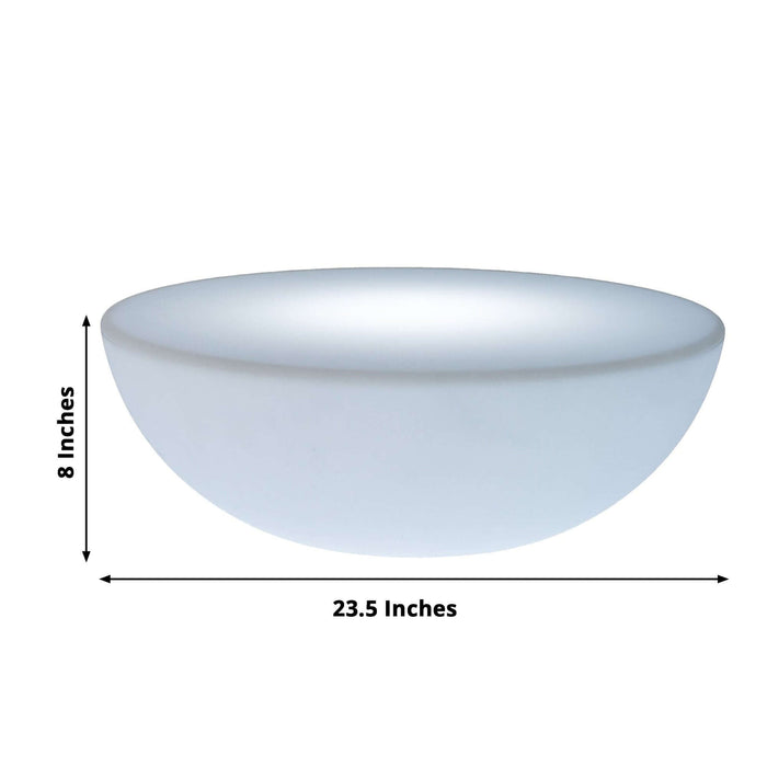 Large white bowl, 23.5 inches diameter, 8 inches height.