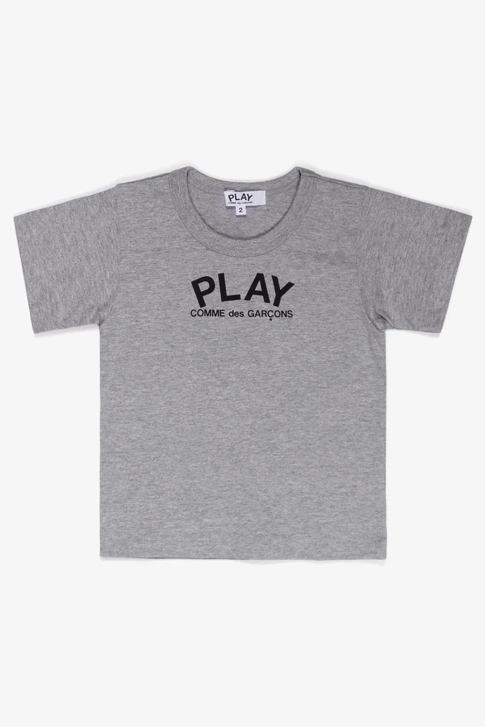 Comme Des Garcons Kids For Children Heart with Logo T-Shirt - Gray - AZ-T571-100