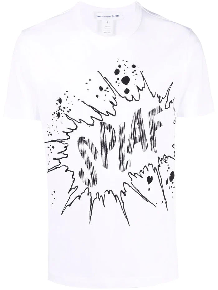 Comme Des Garçons SHIRT Splaf Print T-Shirt - White