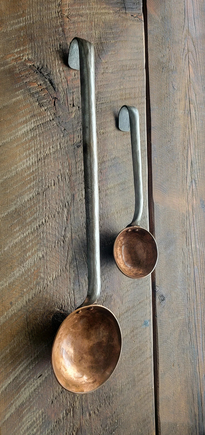 Copper Egg Spoon Set with Hook Handles - Old West Iron