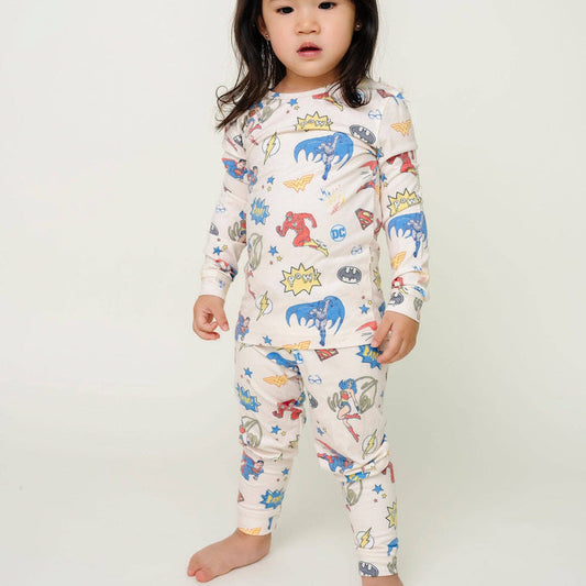 Copper Pearl Long Sleeve Pajama Set - Justice League