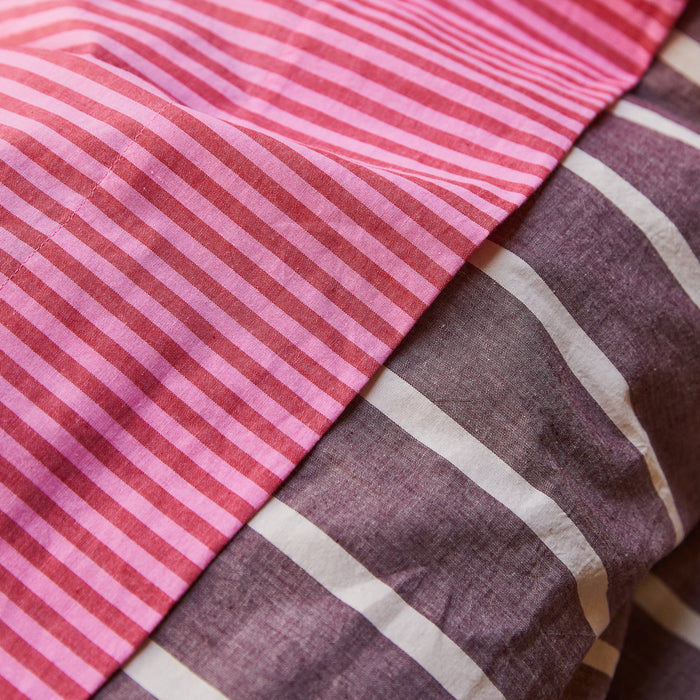 Cordell Cotton Sheets - Scarlet Flat Sheet / Single