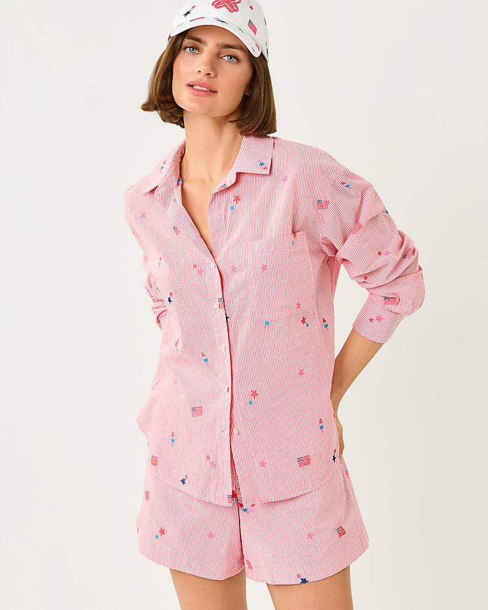 Lilly Pulitzer - Croix Short - Paradise Punch Its A 250Th Celebration Stripe