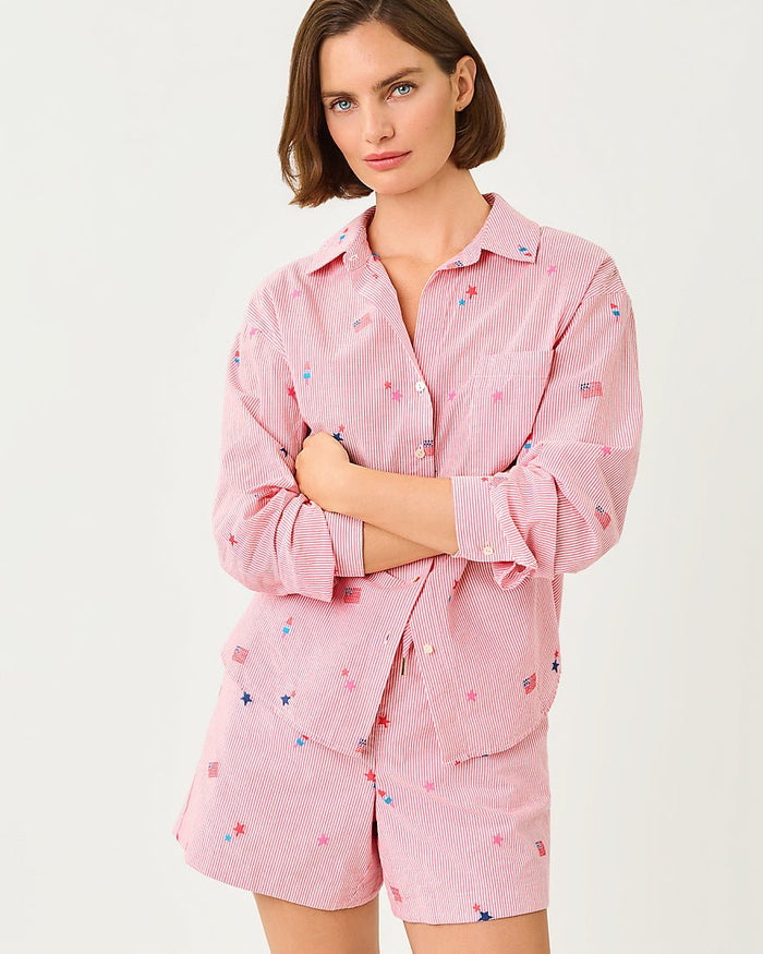 Lilly Pulitzer - Croix Short - Paradise Punch Its A 250Th Celebration Stripe