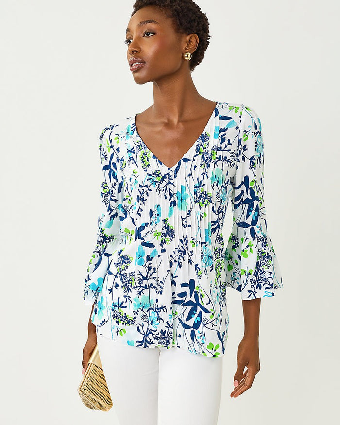 Lilly Pulitzer - Danika Tunic Top - Resort White Sea Blooms