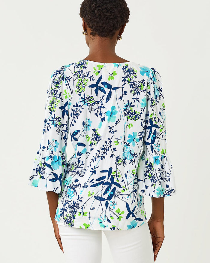 Lilly Pulitzer - Danika Tunic Top - Resort White Sea Blooms