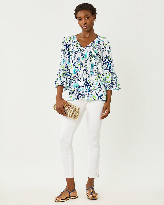 Lilly Pulitzer - Danika Tunic Top - Resort White Sea Blooms
