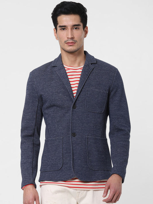 Dark Blue Double Button Blazer