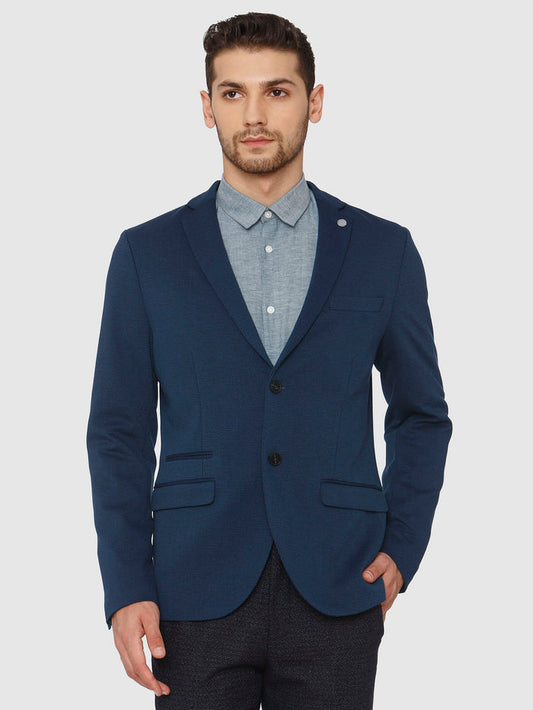 Dark Blue Double Button Blazer