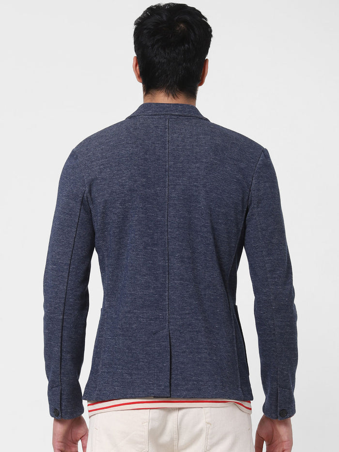 Dark Blue Double Button Blazer
