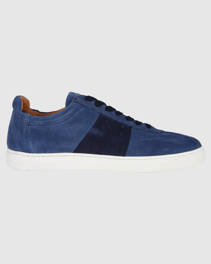 Dark Blue Suede Sneakers