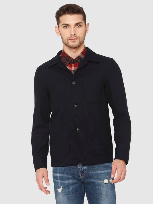 Dark Blue Triple Button Blazer