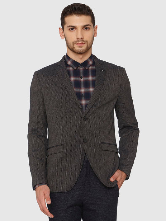 Dark Brown Double Button Blazer