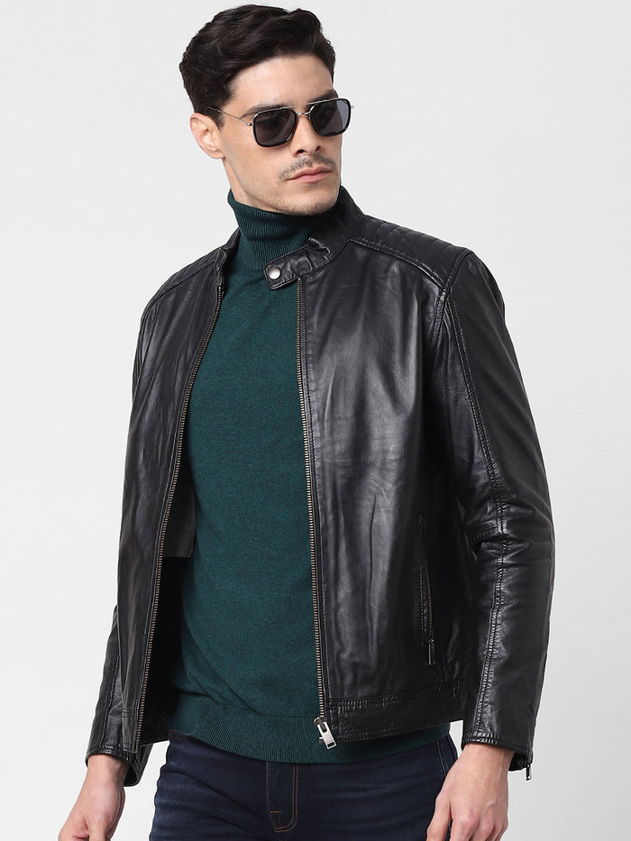 Dark Green Roll Neck Pullover