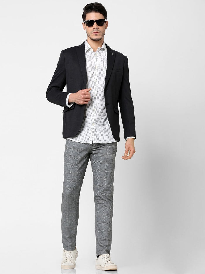 Dark Grey Double Button Blazer