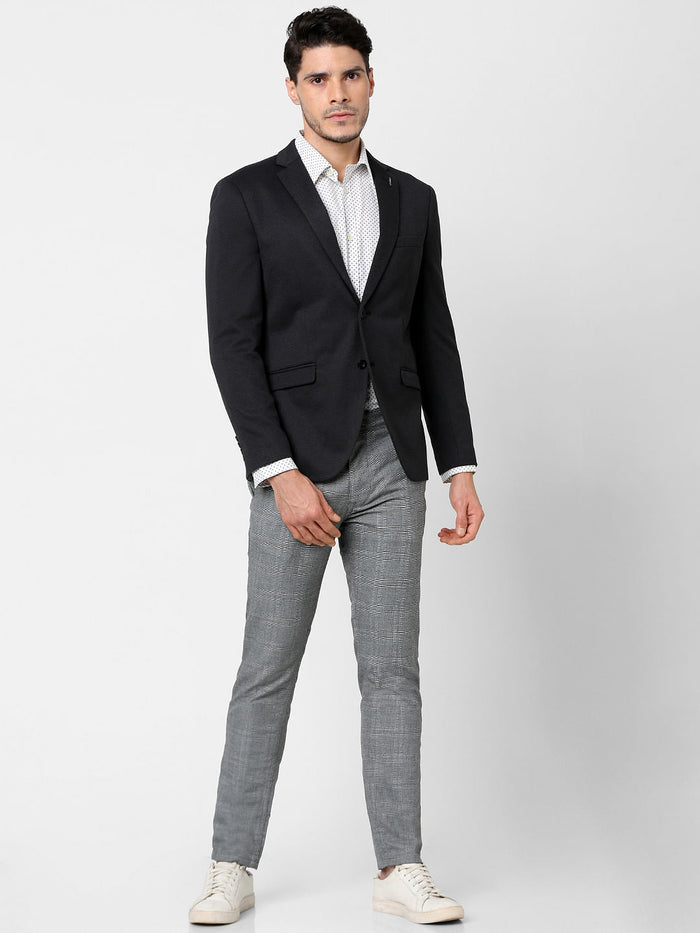 Dark Grey Double Button Blazer