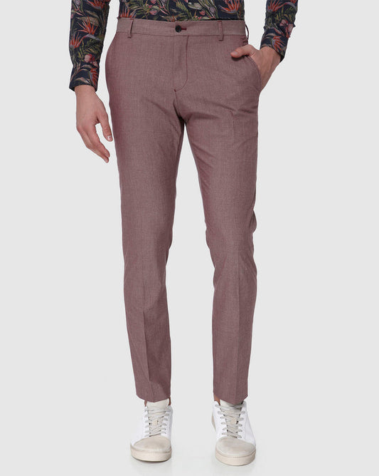 Dark Pink Slim Fit Trousers