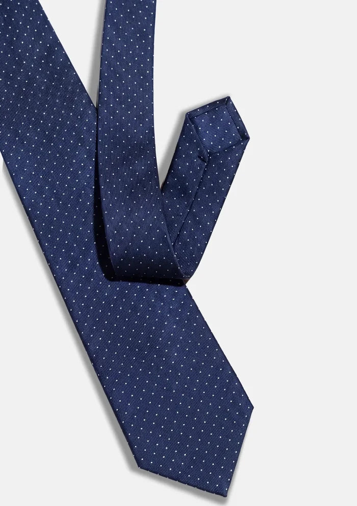 Deep Blue Pin Dot Tie - SARTORO