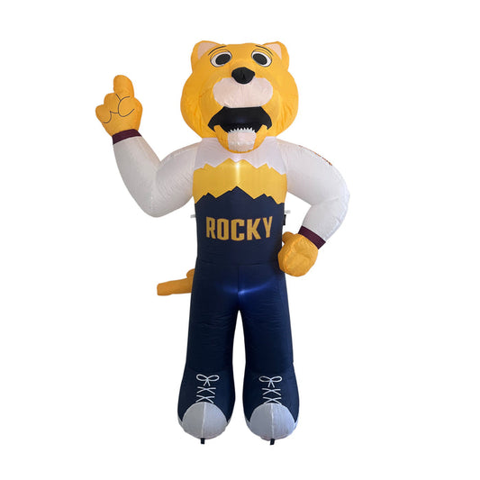 Front view Denver Nuggets "Rocky" mascot yard inflatable.